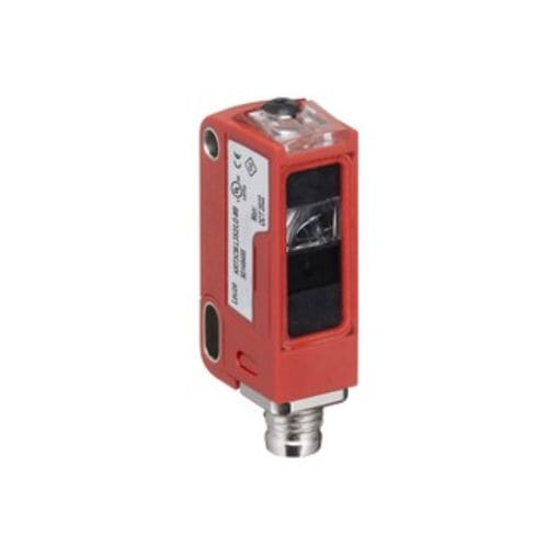 Rechteckiger Kontrasttaster - KRT3CM.L3S2/6T-M8.P1 - Leuze - rotes Licht / LED / digital