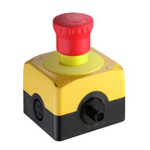 Notausschalter-Drucktaster - ESB200-8TR-M12p - Leuze - drehbar / verstärkt / SIL