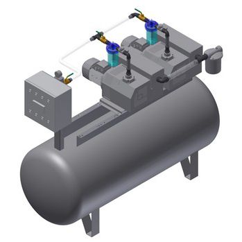 Geschmiertes Vakuumaggregat - MEDEVICE 2X102 - Srl - für medizinische Anwendungen
