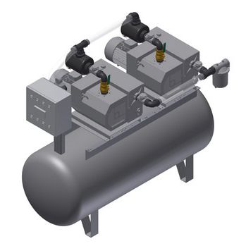 Geschmiertes Vakuumaggregat - MEDEVICE 2X340 - Srl - für medizinische Anwendungen