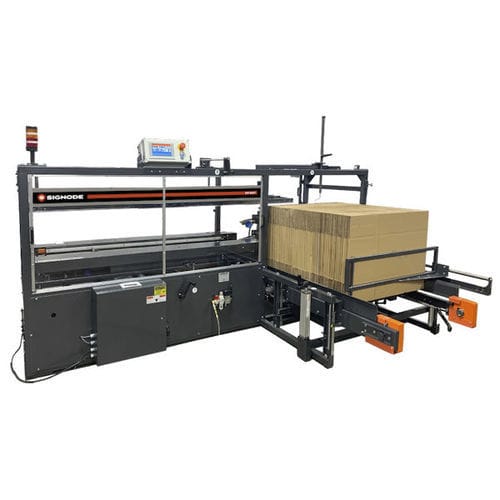 Automatischer Kartonaufrichter - CF-50T - SIGNODE - mit Klebeband / Verschluss von unten / mit hohem Durchsatz