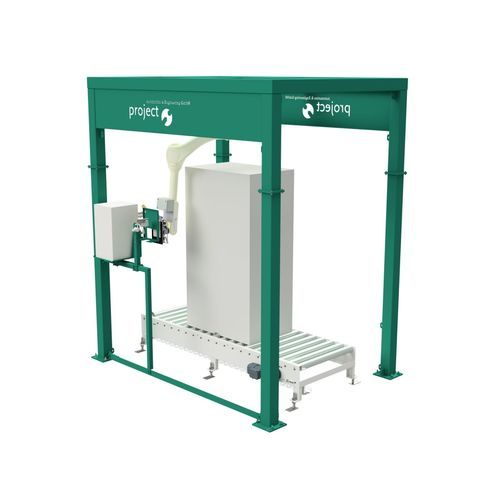 Vollautomatischer Etikettierer - PROLABEL R150 - project Automation & Engineering GmbH - für Verpackung / Paletten / zur Seitenetikettierung