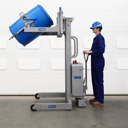 Elektrohydraulischer Fassheber - STE01-DRU01-SS - STS - Bespoke Handling Equipment - elektrisch / batteriebetrieben / Kurbel