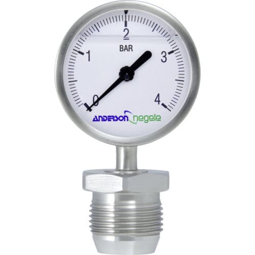 Relativdruckmanometer - MAN-63 series - Anderson-Negele | Negele Messtechnik GmbH - mit Zifferblatt-Anzeige / Gewinde / Rohrfeder
