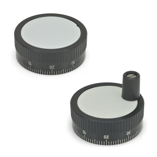 Zustellrad - GN 736.1 - Otto Ganter GmbH & Co. KG - Massiv / Aluminium / mit Skala