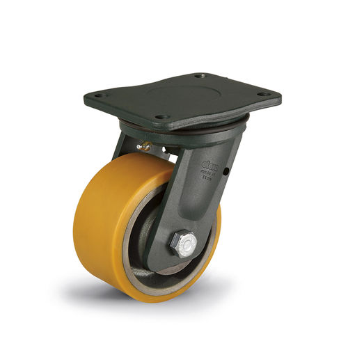 Lenkrolle - GN 22887 - Otto Ganter GmbH & Co. KG - mit Grundplatte / für Schwerlasten / Industrie