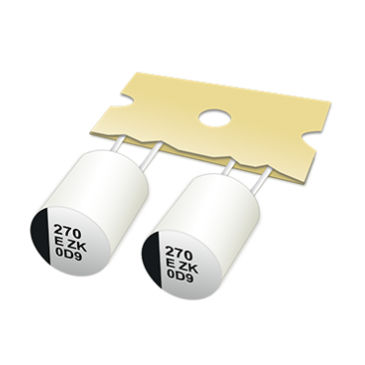 Polymerkondensator - EEH-AZK series  - Panasonic Electric Works Corporation of America - mit radialen Anschlüssen / Koppel / Hochstrom