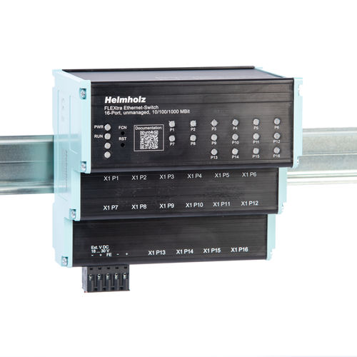 Ethernet-Switch / unmanaged - FLEXtra STAGE  - Helmholz GmbH & Co. KG - 16 Ports / Gigabit / PROFINET