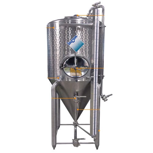 Speicherbecken - SCB series - INCON - Bier / Edelstahl / zylinderförmig