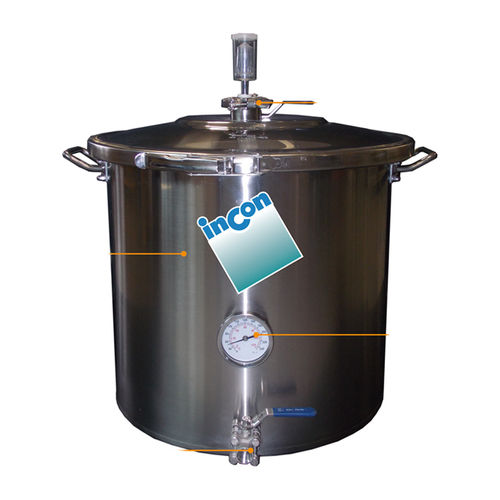 Speicherbecken - FERMBEER P series - INCON - Bier / Edelstahl / zylinderförmig