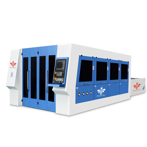 Faserlaser-Schneidemaschine - HB-FL3015TC - Dalian Honeybee CNC Equipment Co., Ltd - für Metall / für Metallrohre / CNC