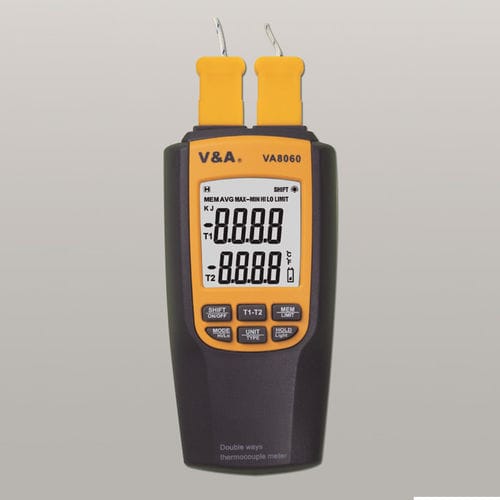 Thermoelement-Thermometer - VA8060 - Shanghai Yi Hua V&A Instrument Co., Ltd. - mit Doppeldisplay / tragbar / kompakt
