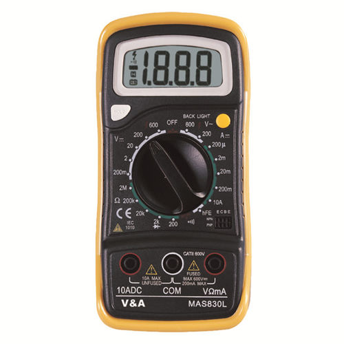 Digitales Multimeter - MAS830 series - Shanghai Yi Hua V&A Instrument Co., Ltd. - tragbar / 600 V / 10 A