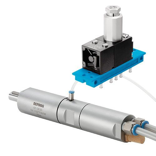 Druckluft-Bremsmotor mit Planetengetriebe - 67X series - DEPRAG SCHULZ GMBH u. CO. KG - Lamellen / ATEX / Edelstahl