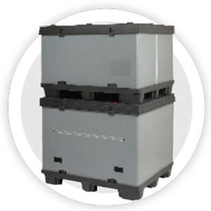 Kunststoff-Palettenbox - Nefab - Transport / faltbar