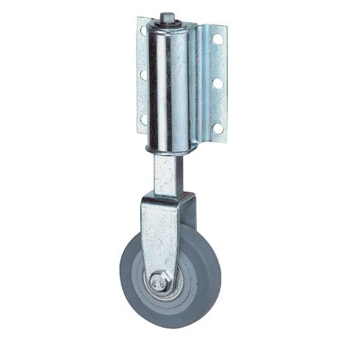 Bockrolle - E30.050 - BS Rollen GmbH - mit Grundplatte / Gummi