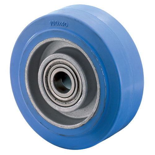 Lenkrolle - L400.B24.100 	 - BS Rollen GmbH - mit Grundplatte / Gummi / thermoplastisch