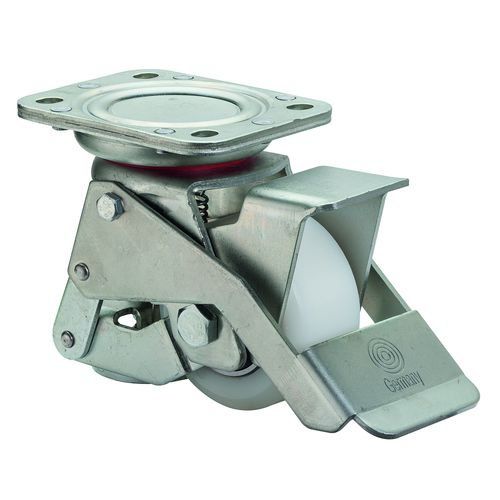 Lenkrolle - W120.B15 series - BS Rollen GmbH - mit Grundplatte / Stahl / Kunststoff