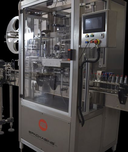 Automatische Etikettiermaschine - SIRIO – 150 - E-Packaging Srl - zur Oberseitenetikettierung / zur Seitenetikettierung / für Shrink-Sleeve