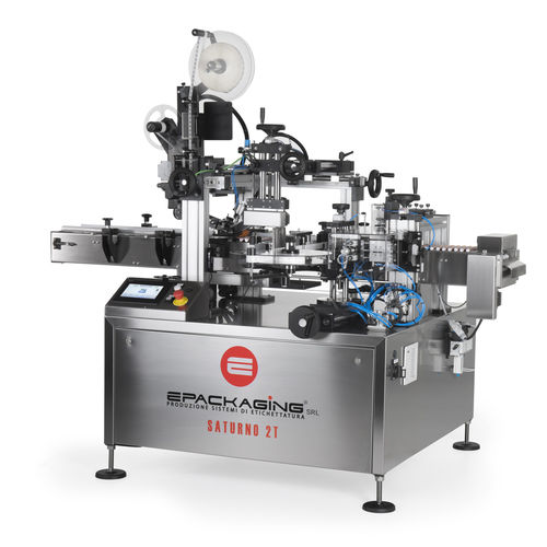 PLC-gesteuerte Etikettiermaschine - SATURNO MAKEUP - E-Packaging Srl - zur Seitenetikettierung / zur Unterseitenetikettierung / für Kosmetikanwendungen