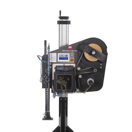 Selbstklebender Drucker mit Etikettenaufbringer - URANO N - E-Packaging Srl - zur Oberseitenetikettierung / für Unterseiten / zur Seitenetikettierung