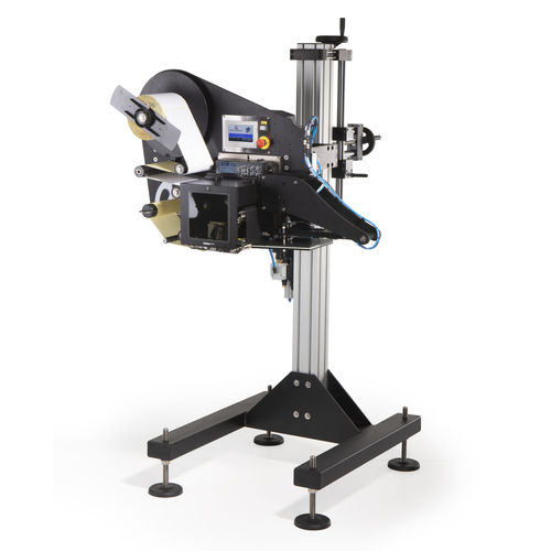 Selbstklebender Drucker mit Etikettenaufbringer - URANO 90 - E-Packaging Srl - zur Oberseitenetikettierung / für Unterseiten / zur Seitenetikettierung