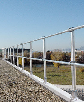 Klappbares Schutzgeländer - VersiRail® - MSA - Aluminium / für Metalldach