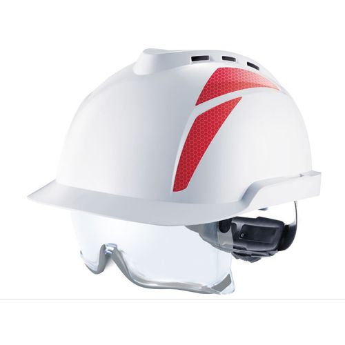 Baustellenhelm - V-Gard® 930 - MSA - EN 397 / EN 166 / Schutzbrille