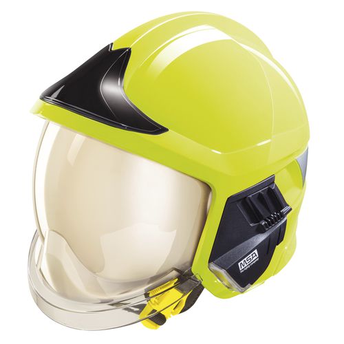 Helm für die Feuerwehr - GALLET F1XF - MSA - EN16473 / gelb / mit Visier