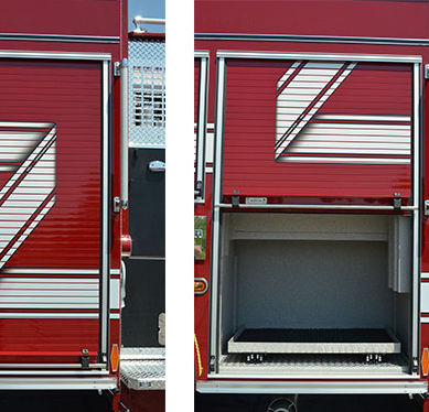 Rolltor - Gortite - Dynatect Manufacturing, Inc. - Aluminium / für den Innenbereich / Industrie
