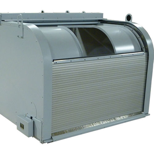 Rolloabdeckung mit Gehäuse - Alumaflex - Dynatect Manufacturing, Inc. - für Bearbeitungszentrum / ohne Gehäuse / vertikal