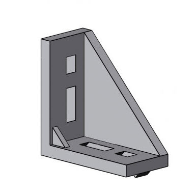 Befestigungswinkel für Profilmontage - 4010 A EL 01 series - TecEnMa GmbH - Aluminium / mit Matrix