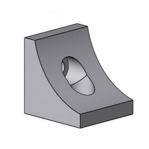 Befestigungswinkel für Aluminiumrahmen - 4020 A 86 EL 01 series - TecEnMa GmbH - Aluminium / 90°