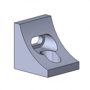 Befestigungswinkel für Aluminiumrahmen - 4020 A 4340 EL 02 - TecEnMa GmbH - Aluminium / 90°