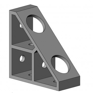Befestigungswinkel für Aluminiumrahmen - 4020 A 30 EL 01 series - TecEnMa GmbH - Aluminium / 90°