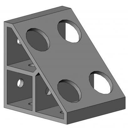 Befestigungswinkel für Aluminiumrahmen - 4020 A 7480 EL 01 / 4020 A 8490 EL 01 - TecEnMa GmbH - Aluminium / 90°