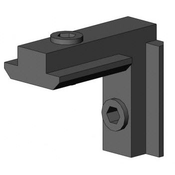 Befestigungswinkel für Profilmontage - 4101 S 1002 VZ 01	 - TecEnMa GmbH - Zink / 90° / gerillt