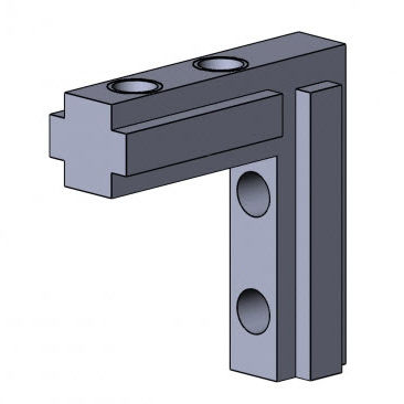 Befestigungswinkel für Profilmontage - 4101 S 0609 VZ 01 - TecEnMa GmbH - Zink / 90° / gerillt