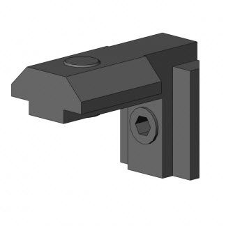 Befestigungswinkel für Profilmontage - 4101 S 0801 VZ 01 - TecEnMa GmbH - Zink / 90° / gerillt