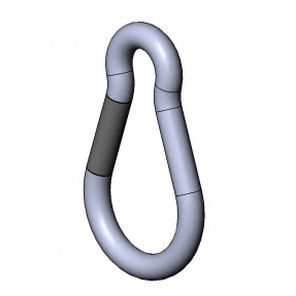 Karabiner mit Verriegelung - 6284 S 6006 VZ 01 - TecEnMa GmbH - verzinkter Stahl