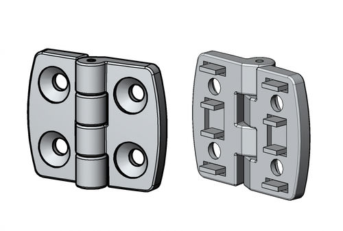 Flacher Scharnier - 2010 A series - TecEnMa GmbH - Aluminium / Einschraub / 180°