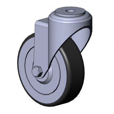 Lenkrolle - 1320 K series - TecEnMa GmbH - Stangen / aus verzinktem Stahl / Gummi