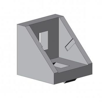 Befestigungswinkel für Profilmontage - 4010 A 2727 EL 03	 - TecEnMa GmbH - Aluminium / mit Matrix