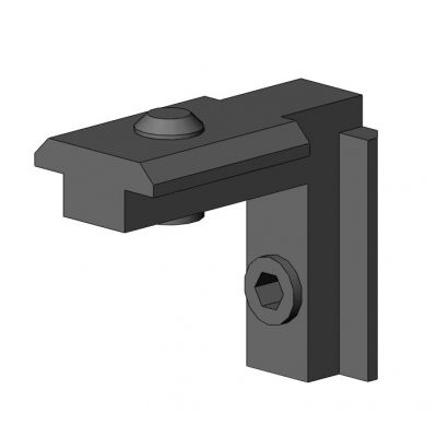 Befestigungswinkel für Profilmontage - 4101 S 1001 VZ 01 - TecEnMa GmbH - Zink / 90° / gerillt