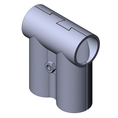 Runder Rohrverbinder - 5014 S 001 SW 01 - TecEnMa GmbH - T / Zink / Mittelstütze
