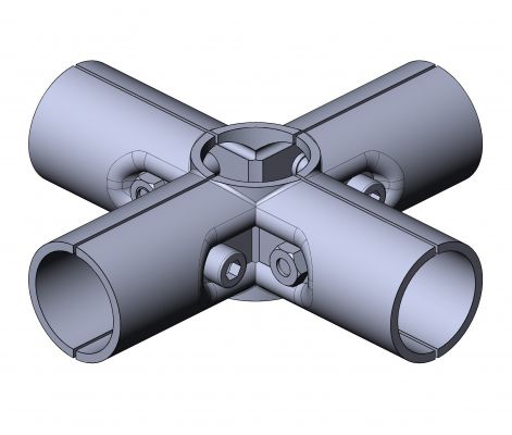 Kreuzrohrverbinder - 5017 S 001 SW 01 - TecEnMa GmbH - Stahl