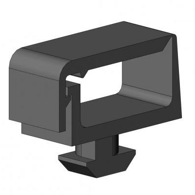 Snap-In-Kabelbandhalter - 6333 K 01 SW 01 series - TecEnMa GmbH - Polyamid