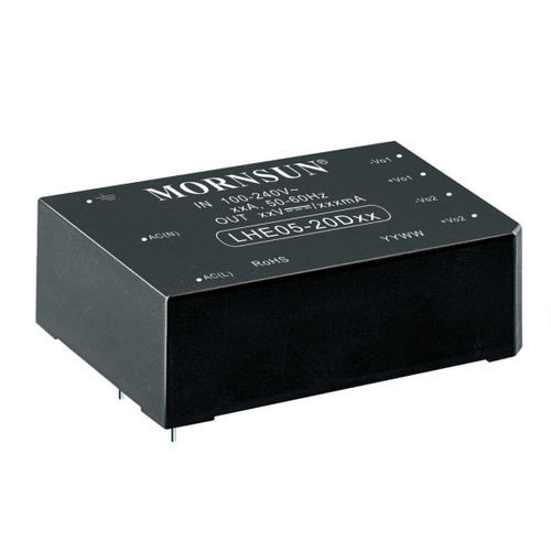 Verkapselte Stromversorgung - LHE05-20A/C/Dxx series - MORNSUN Guangzhou Science & Technology Co.,Ltd. - AC/DC / gesteuert / Doppelausgang
