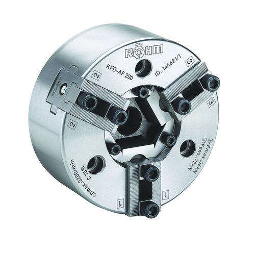 Kraftspannfutter - KFD-AF - RÖHM GmbH - 3-Backen / Drehmaschinen / Durchgangsbohrung
