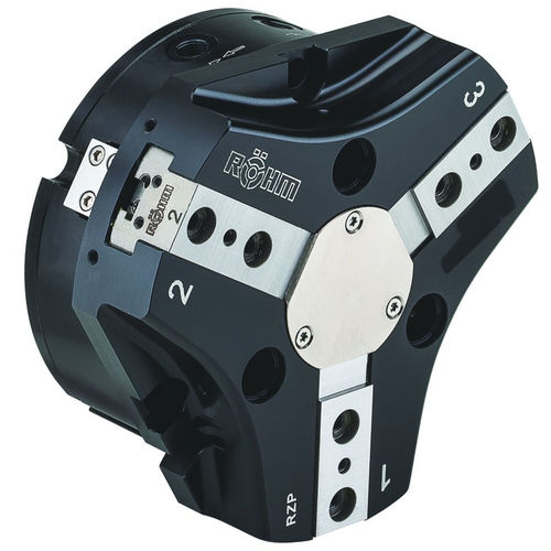 Pneumatikgreifer - RZP-125 - RÖHM GmbH - Winkel / 3 Backen / für Materialumschlag